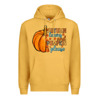 Mustard Autumn leaves and pumpkin please Premium Hoodie - RanaPortraitStore