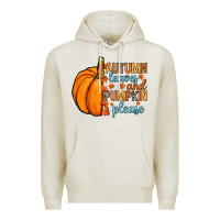 Oatmeal Heather Autumn leaves and pumpkin please Premium Hoodie - RanaPortraitStore