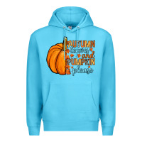 Ocean Blue Autumn leaves and pumpkin please Premium Hoodie - RanaPortraitStore