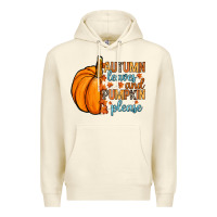 Sandshell Autumn leaves and pumpkin please Premium Hoodie - RanaPortraitStore