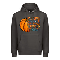 Smoke Autumn leaves and pumpkin please Premium Hoodie - RanaPortraitStore