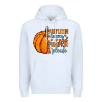 White Autumn leaves and pumpkin please Premium Hoodie - RanaPortraitStore