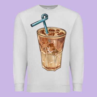 Iced Latte Premium Sweatshirt Designed By Barkaloodesign