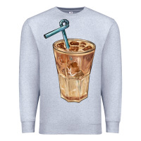 Heather Grey iced latte Premium Sweatshirt - BarkalooDesign