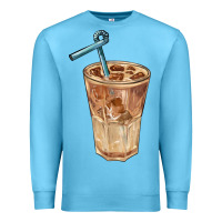 Ocean Blue iced latte Premium Sweatshirt - BarkalooDesign