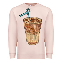 Pale Pink iced latte Premium Sweatshirt - BarkalooDesign