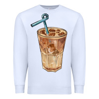 White iced latte Premium Sweatshirt - BarkalooDesign