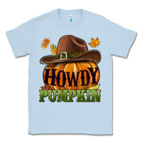 Dusty Blue Howdy pumpkin Classic Tee - NancyCooperArtShop