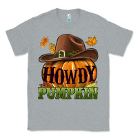 Heather Grey Howdy pumpkin Classic Tee - NancyCooperArtShop