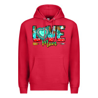 Cardinal Love Mom Premium Hoodie - CowhideDigitalArt