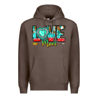 Coffee Love Mom Premium Hoodie - CowhideDigitalArt