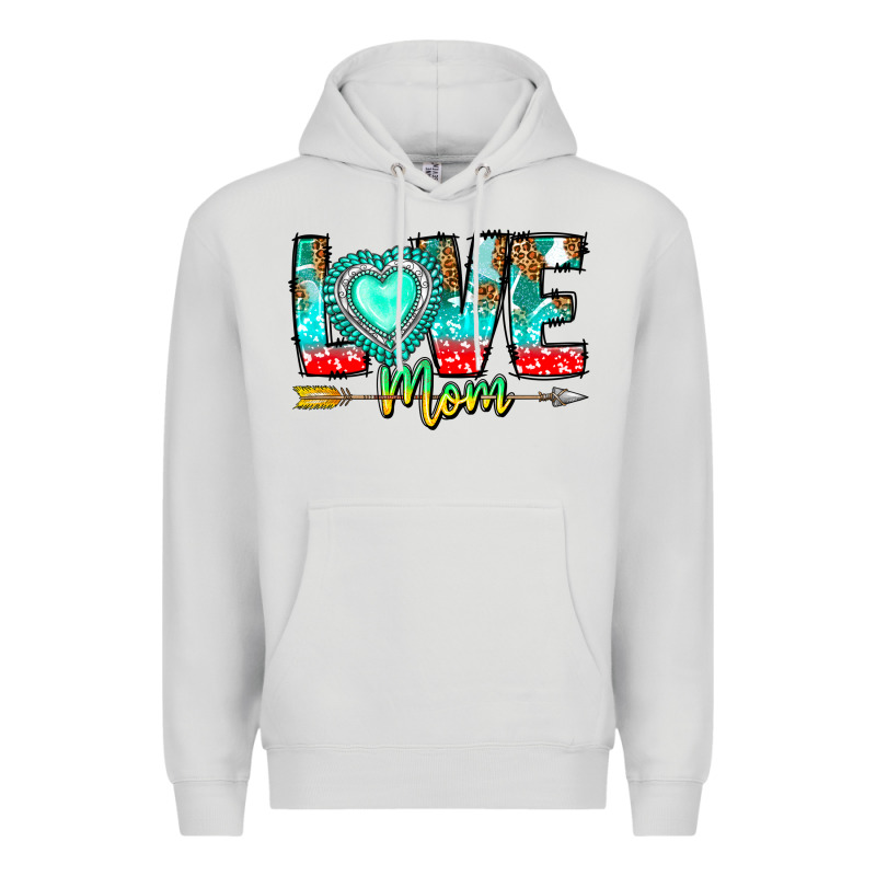 Love Mom Premium Hoodie by CowhideDigitalArt | Teevron