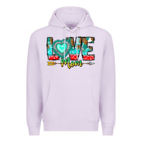 Lilac Love Mom Premium Hoodie - CowhideDigitalArt