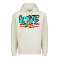 Oatmeal Heather Love Mom Premium Hoodie - CowhideDigitalArt