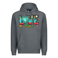 Rock Love Mom Premium Hoodie - CowhideDigitalArt