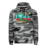 Slate Camo Love Mom Premium Hoodie - CowhideDigitalArt
