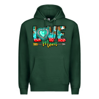 Sports Green Love Mom Premium Hoodie - CowhideDigitalArt