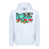White Love Mom Premium Hoodie - CowhideDigitalArt