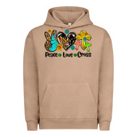 Pigment Burro peace love cross Urban Hoodie - AdoDesignShop