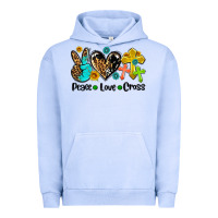 Pigment Grape Ice peace love cross Urban Hoodie - AdoDesignShop