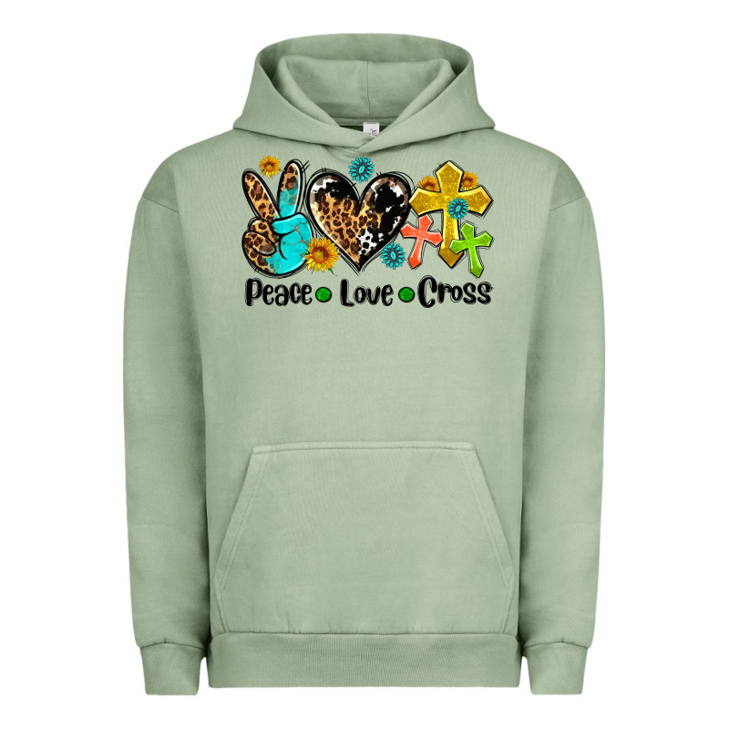 Peace Love Cross Urban Hoodie by AdoDesignShop | Teevron