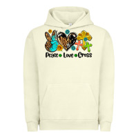 Pigment Pistachio peace love cross Urban Hoodie - AdoDesignShop