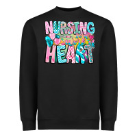 Black Nursing is a work of heart Heavyweight Sweatshirt - CowhideDigitalArt