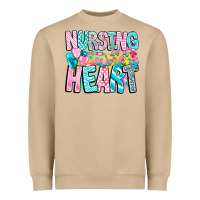 Mushroom Nursing is a work of heart Heavyweight Sweatshirt - CowhideDigitalArt