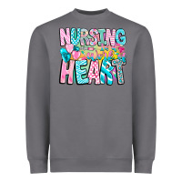 Storm Nursing is a work of heart Heavyweight Sweatshirt - CowhideDigitalArt