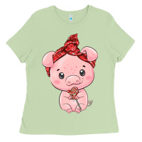 Matcha cute pig Ladies Tee - texasbilliewilder