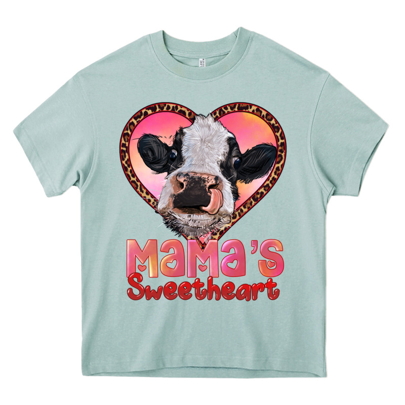 Mamas Sweetheart Baby Cow Heavy Core Tee by RanaPortraitStore | Teevron