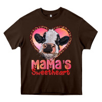 Chocolate Brown mamas sweetheart baby cow Heavy Core Tee - RanaPortraitStore