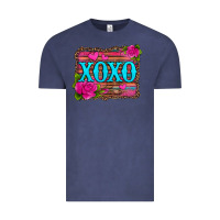 Vintage Denim xoxo valentine's day pink roses and hearts Vintage Tee - Jasminsmagicworld