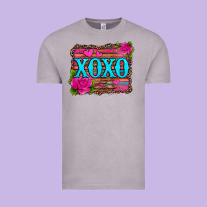 Xoxo Valentine's Day Pink Roses And Hearts Vintage Tee Designed By Jasminsmagicworld