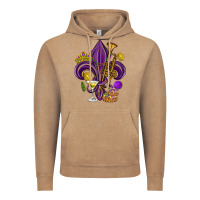 Vintage Coffee Fleur de lis Mardi Gras Vintage Hoodie - HowdyJamesFarm