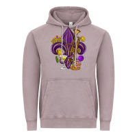 Vintage Zinc Fleur de lis Mardi Gras Vintage Hoodie - HowdyJamesFarm