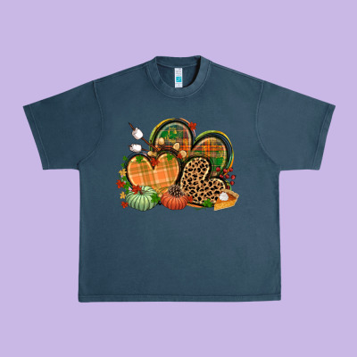 Fall Heart Urban Heavy Tee Designed By Cowgirlartshop