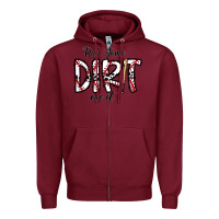 Burgundy rub somedirt on it baseball Zipper Hoodie - CowhideDigitalArt
