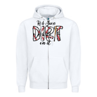 White rub somedirt on it baseball Zipper Hoodie - CowhideDigitalArt