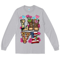 Moon Dust love valentine's day army boots olivia Long Sleeve Tee - OliviaCreatesArt