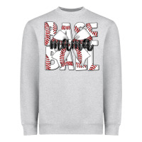 Heather Grey baseball mama Heavyweight Sweatshirt - CowhideDigitalArt
