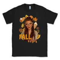 Black Fall vibes afro woman Classic Tee - NancyCooperArtShop