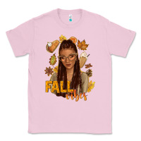 Bubblegum Pink Fall vibes afro woman Classic Tee - NancyCooperArtShop