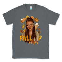 Charcoal Heather Fall vibes afro woman Classic Tee - NancyCooperArtShop