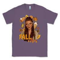 Lavender Fall vibes afro woman Classic Tee - NancyCooperArtShop
