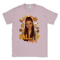 Lilac Fall vibes afro woman Classic Tee - NancyCooperArtShop