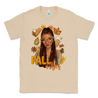 Mushroom Fall vibes afro woman Classic Tee - NancyCooperArtShop