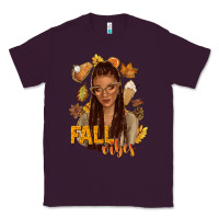 Plum Fall vibes afro woman Classic Tee - NancyCooperArtShop