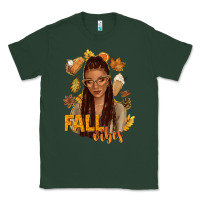 Sports Green Fall vibes afro woman Classic Tee - NancyCooperArtShop