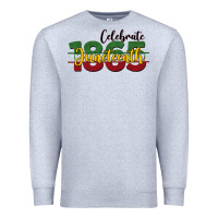 Heather Grey celebrate juneteenth1865 Premium Sweatshirt - BarkalooDesign
